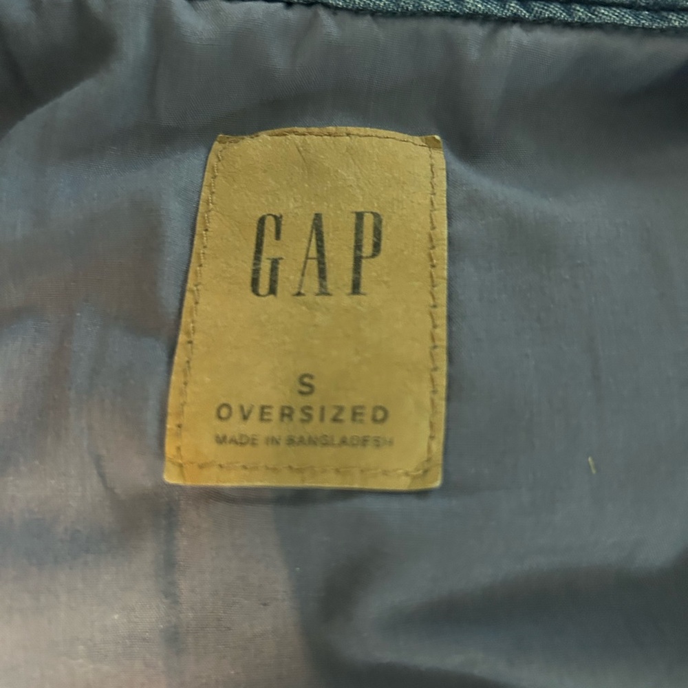 Gap, small quilted denim oversized jacket size small
